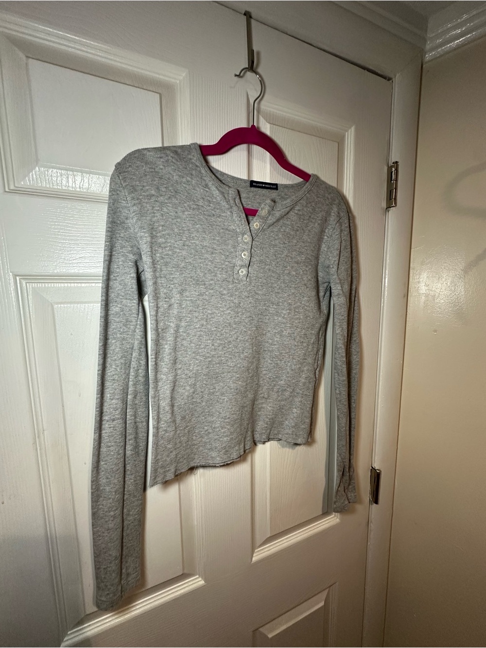 Light Gray Brandy Melville Long Sleeve Top